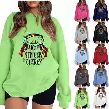 Женская модная повседневная однотонная толстовка с длинным рукавом M