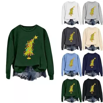 Женская модная повседневная однотонная толстовка с длинным рукавом S