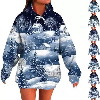 Женская модная повседневная однотонная толстовка с длинным рукавом XL