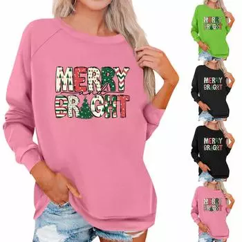 Женская модная повседневная однотонная толстовка с длинным рукавом S зелёный