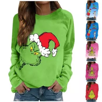 Женская модная повседневная однотонная толстовка с длинным рукавом XXXL зелёный