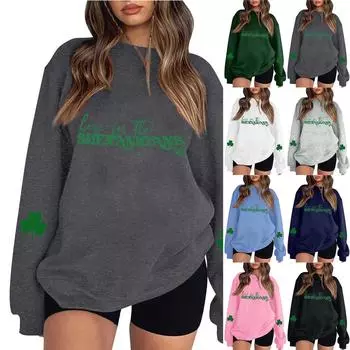 Женская модная повседневная однотонная толстовка с длинным рукавом M