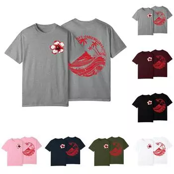 Женская модная повседневная плиссированная футболка с коротким рукавом с принтом XL розовый