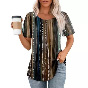 Женская модная повседневная плиссированная футболка с круглым вырезом и бантом, с короткими рукавами L чёрный