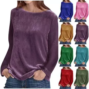 Женская модная повседневная полосатая шерстяная футболка с длинным рукавом L армия зеленый