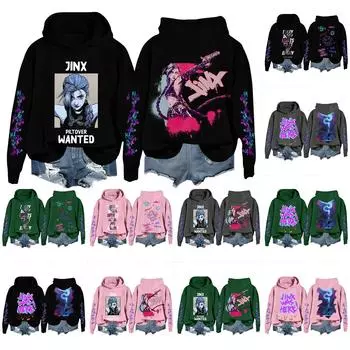 Женская модная повседневная свободная толстовка с длинным рукавом и принтом L армия зеленый