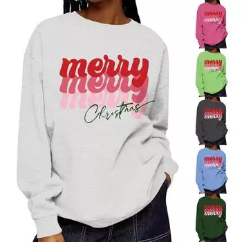 Женская модная повседневная свободная толстовка с круглым вырезом и длинным рукавом, однотонная XXL синий