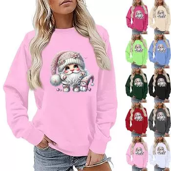 Женская модная повседневная свободная толстовка с круглым вырезом и длинным рукавом, однотонная XXXXXL