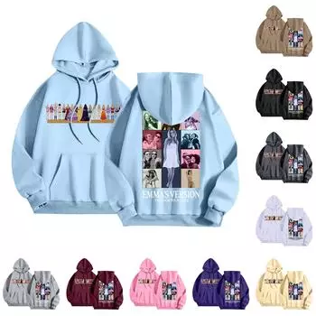 Женская модная повседневная свободная толстовка с круглым вырезом и длинными рукавами L чёрный