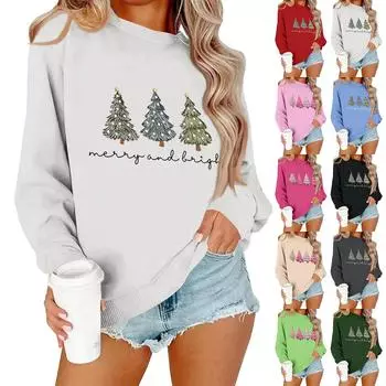 Женская модная повседневная свободная толстовка с круглым вырезом и длинным рукавом, однотонная L розовый