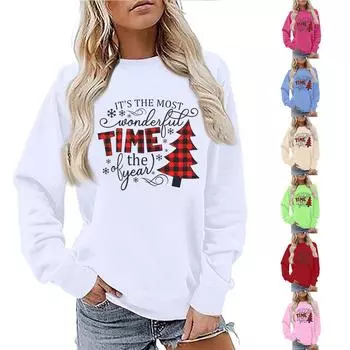 Женская модная повседневная свободная толстовка с круглым вырезом и длинным рукавом, однотонная XXXXL красный