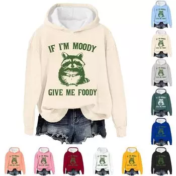 Женская модная повседневная толстовка с длинным рукавом и круглым вырезом с капюшоном XL красный