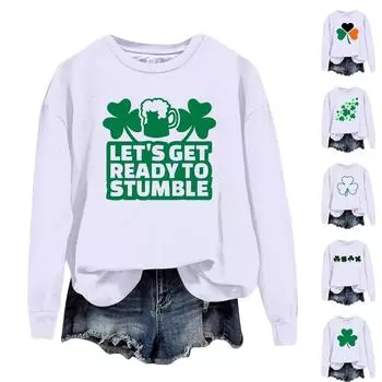 Женская модная повседневная толстовка с длинным рукавом и круглым вырезом XXL