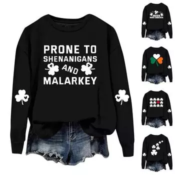 Женская модная повседневная толстовка с длинным рукавом и круглым вырезом L оранжевый