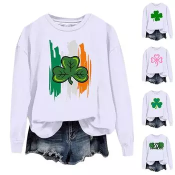 Женская модная повседневная толстовка с длинным рукавом и круглым вырезом M розовый