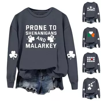 Женская модная повседневная толстовка с длинным рукавом и круглым вырезом XXL белый