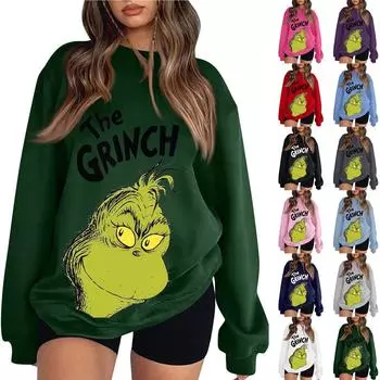 Женская модная повседневная толстовка с длинными рукавами и круглым вырезом с принтом L розовый