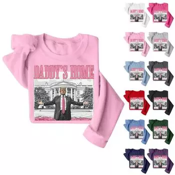 Женская модная повседневная толстовка с длинными рукавами и круглым вырезом с принтом L чёрный