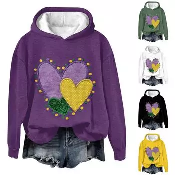 Женская модная повседневная толстовка с длинными рукавами и капюшоном с карнавальным принтом, толстовка с длинными рукавами и капюшоном XXXL чёрный