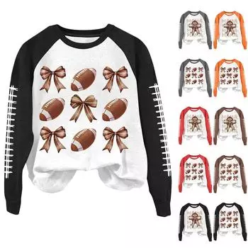 Женская модная повседневная толстовка с длинными рукавами и принтом в виде бейсболки с цветными блоками и круглым вырезом XXL чёрный