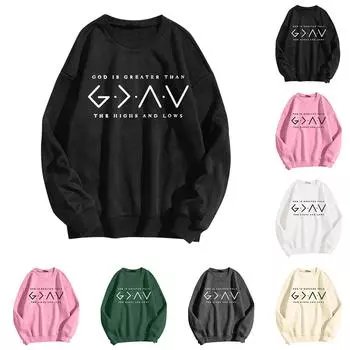 Женская модная повседневная толстовка с капюшоном и длинными рукавами, свободная, с принтом и круглым вырезом L чёрный