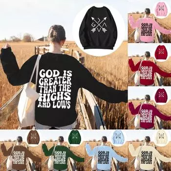 Женская модная повседневная толстовка с капюшоном и длинными рукавами, свободная, с принтом и круглым вырезом M чёрный