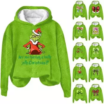 Женская модная повседневная толстовка с капюшоном и длинным рукавом из однотонной фланели XXXL зелёный