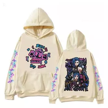 Женская модная повседневная универсальная повседневная толстовка с капюшоном, повседневная толстовка с длинными рукавами и нашивками сверху L бежевый