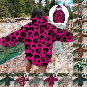 Женская модная повседневная универсальная повседневная толстовка с капюшоном с принтом XXXL