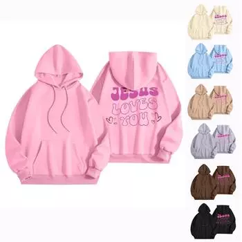 Женская модная повседневная универсальная повседневная толстовка с капюшоном, повседневная толстовка с длинными рукавами и нашивками сверху L бежевый