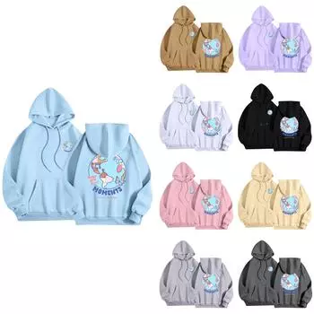 Женская модная повседневная универсальная повседневная толстовка с капюшоном, повседневная толстовка с длинными рукавами и нашивками сверху L бежевый