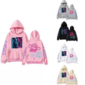 Женская модная повседневная универсальная повседневная толстовка с капюшоном, повседневная толстовка с длинными рукавами и нашивками сверху L бежевый