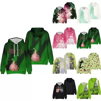 Женская модная повседневная универсальная повседневная толстовка с капюшоном, повседневная толстовка с длинными рукавами и нашивками сверху L армия зеленый