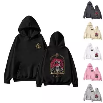 Женская модная повседневная универсальная повседневная толстовка с капюшоном, повседневная толстовка с длинными рукавами и нашивками сверху L бежевый