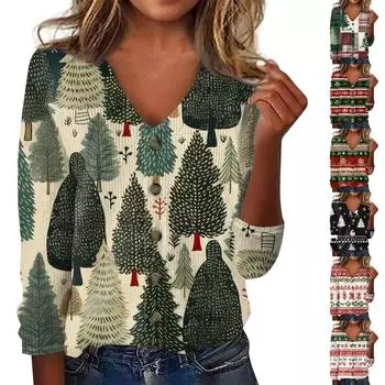 Женская модная принтованная длинная рукава вязаный кардиган куртка на пуговицах XXXXXL киноварь