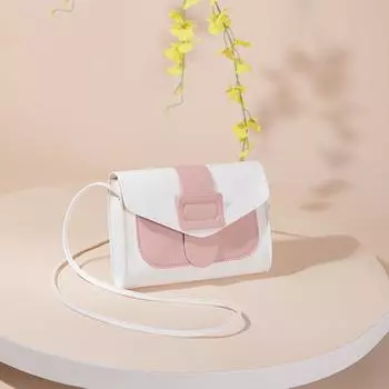 Женская модная простая маленькая квадратная сумка на одно плечо с магнитной пряжкой, маленькая сумка контрастного цвета, женский мобильный кошелек зелёный