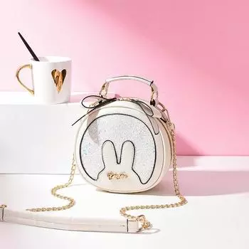 Женская модная простая сумка через плечо с цепочкой, маленькая круглая сумка в иностранном стиле, ручная сумка, сумка через плечо, мини-сумка бежевый