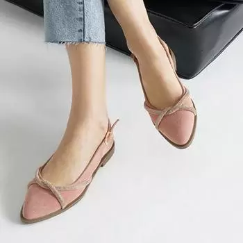 Женская модная пудровая замшевая женская обувь на плоской подошве Повседневная обувь на плоской подошве