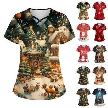 Женская модная рабочая одежда с v-образным вырезом, короткими рукавами, завязками и карманами, топы соответствующего цвета и защитная одежда XXXL бежевый