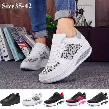 Женская модная спортивная удобная дышащая обувь, женская повседневная обувь с толстой подошвой 35 белый