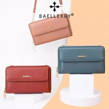 Женская модная сумка Baellerry в корейском стиле с несколькими отделениями для карт, сумка через плечо на молнии, сумка для сотового телефона с сенсорным экраном