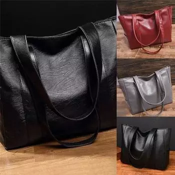 Женская модная сумка Большой емкости на одно плечо Диагональная сумка Простая сумка чёрный