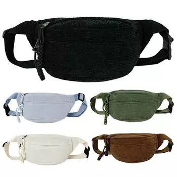 Женская модная сумка через плечо, большая вместимость, вельветовая нагрудная сумка, сумка-пельмень, регулируемый ремень, многофункциональная стильная сумка-сэтчел чёрный