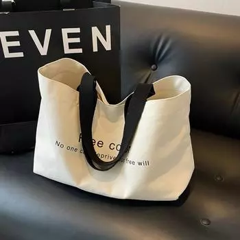 Женская модная сумка через плечо, большая вместимость, переносная сумка-мессенджер, повседневная холщовая женская сумка