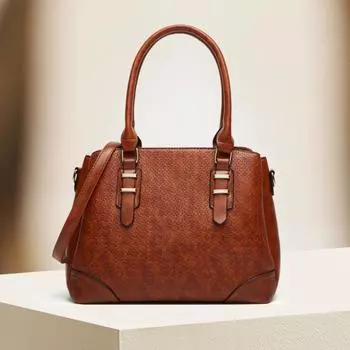 Женская модная сумка через плечо большой вместимости Trendy Handbag 33cm*15cm*26cm кофейный