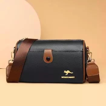 Женская модная сумка через плечо для женщин, вместительная простая сумка через плечо из коровьей кожи, сумка-мессенджер