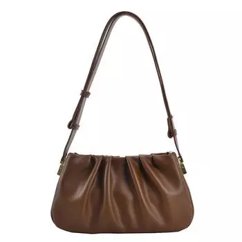 Женская модная сумка через плечо из искусственной кожи, сумка через плечо, плиссированная сумка (белый)