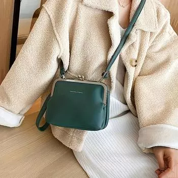 Женская модная сумка через плечо из искусственной кожи, многослойный кошелек через плечо с регулируемым ремнем белый