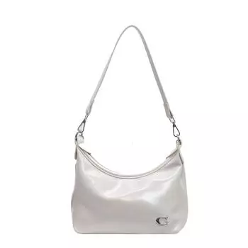 Женская модная сумка через плечо из искусственной кожи с цепочкой, простая сумка-портфель (белый)