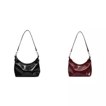 Женская модная сумка через плечо из искусственной кожи с цепочкой, простая сумка-портфель (черный)